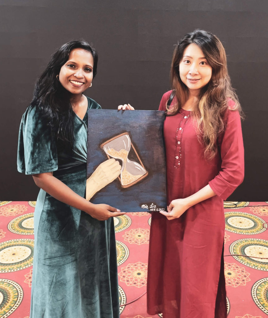 mia at india with prophetic art
